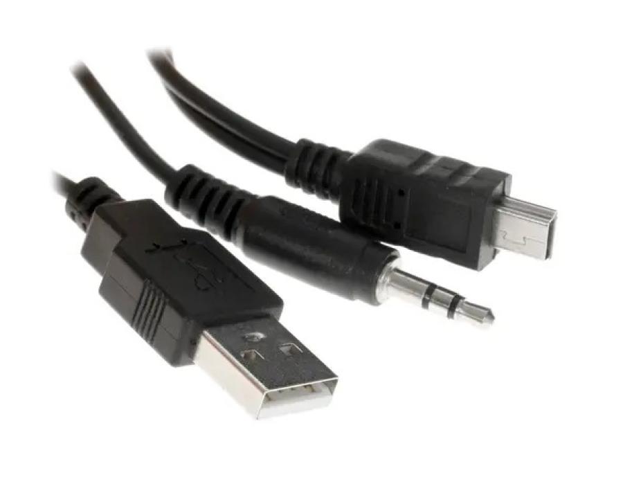 Кабель mini-usb  MiniUSB (M) + MiniJack 3.5 - USB (M) 0.7M #1