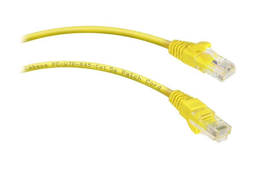 Патч-корд Cabeus PC-UTP-RJ45-CAT.5E-1M-YL #1