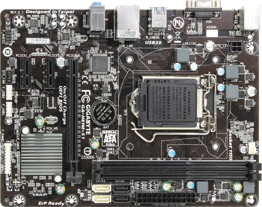 MB LGA 1150 GIGABYTE GA-H81M-S1 #1
