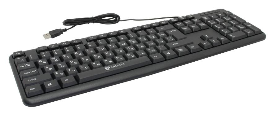 Клавиатура проводная OKLICK 160M black #1