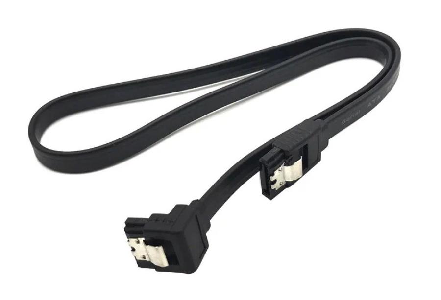Кабель SATA-III 6Gbs  SATA-III 0.5M Black Угловой #1