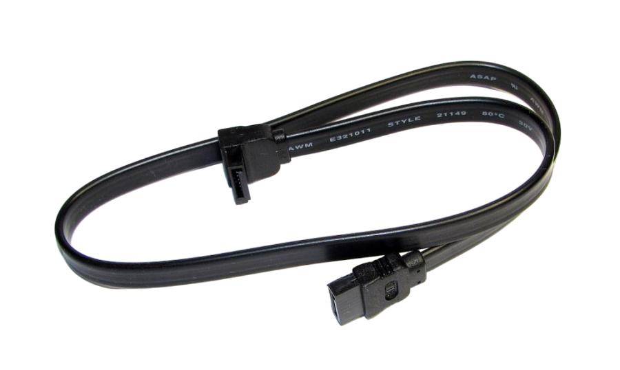 Кабель SATA ASAP SATA 0.5M Black Угловой #1