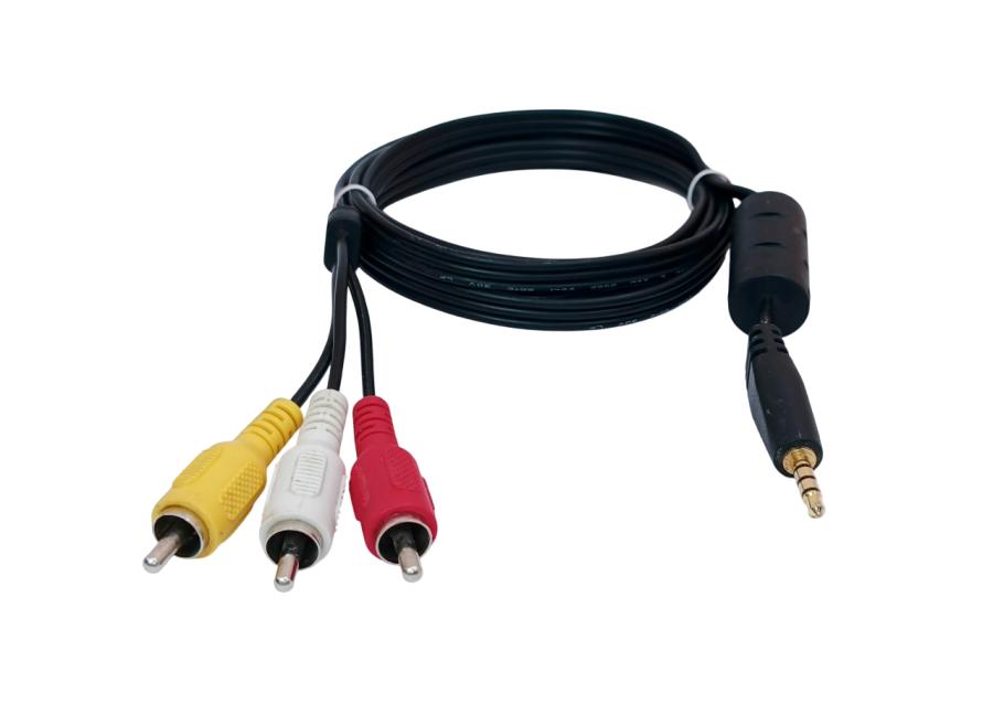 RCA video cable  MiniJack 3.5 (M) - 3xRCA (M) 1.5M fb #1