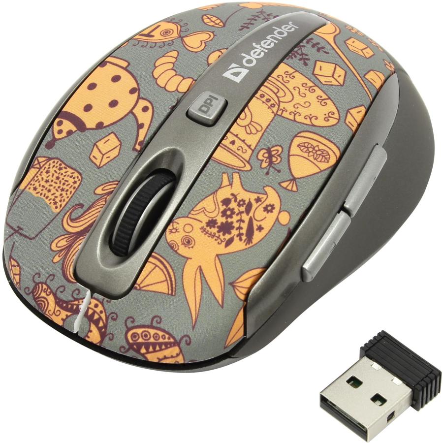 Мышь беспроводная Defender To-GO MS-585 Nano Wonderland #1