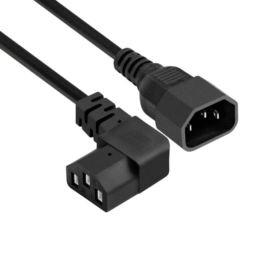 Удлинитель питания  IEC C13 Угловой - IEC C14 3G×1.0мм² 3m #1