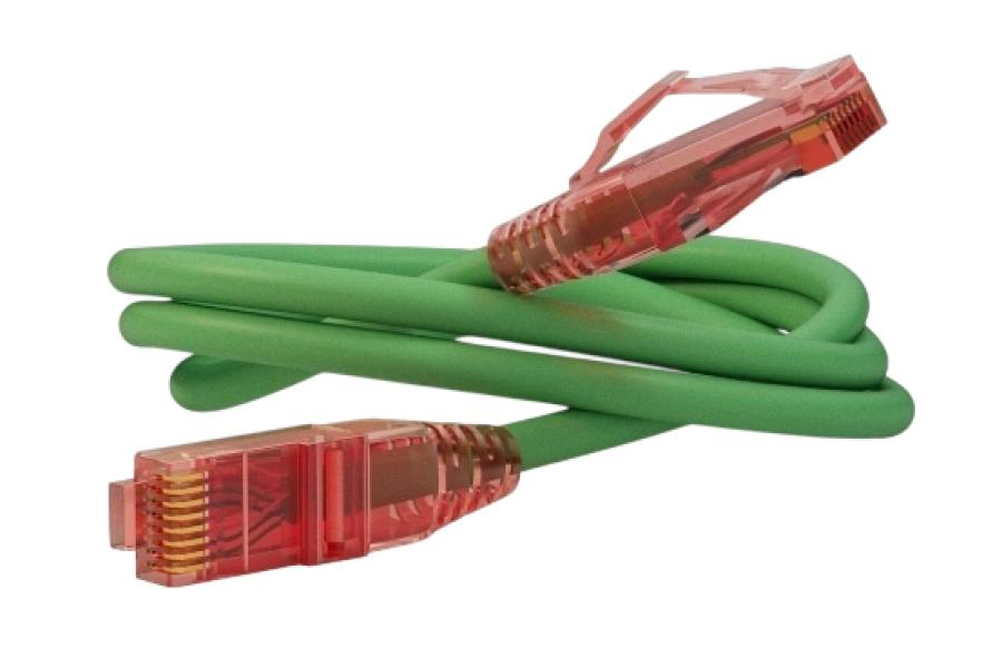Патч-корд HYPERLINE PC-LPM-UTP-RJ45-RJ45-C5e-0.3M-LSZH-GN #1