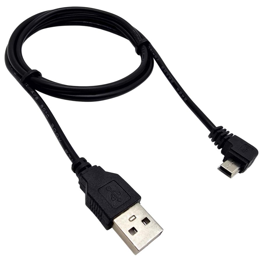 Кабель mini-usb  USB A (M) - Mini-USB (M) Угловой 1m #1