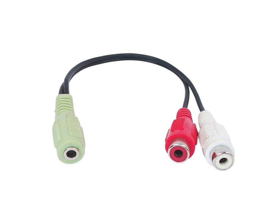 RCA audio cable  MiniJack 3.5 (F) - 2xRCA (F) 0.2M #1