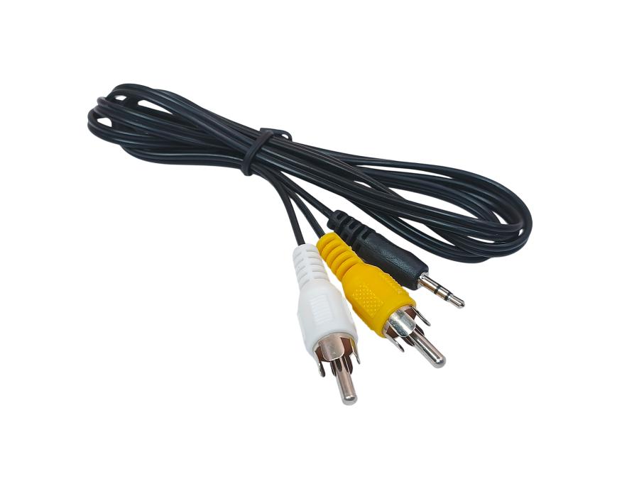 RCA video cable  Minijack 2.5 (M) - 2xRCA (M) 1m #1