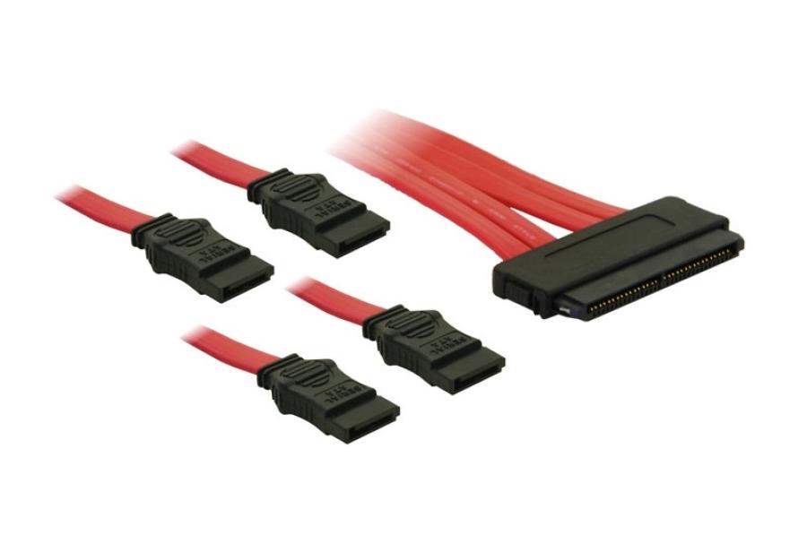 Кабель SFF  SFF-8484 (32Pin) -  4xSATA (7Pin) 0.5m #1