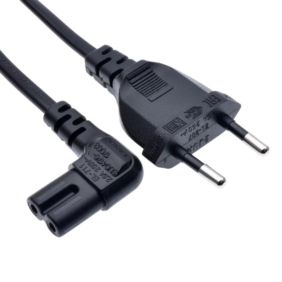 Кабель питания CEE 7/16  CEE7/16 - IEC-C7 Угловой 2G×0.5мм² 1.7M #1