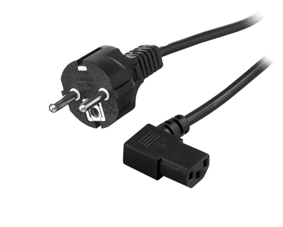 Кабель питания CEE7/7  CEE7/7 - IEC-C13 Угловой 3G×1.0мм² 1.8M #1