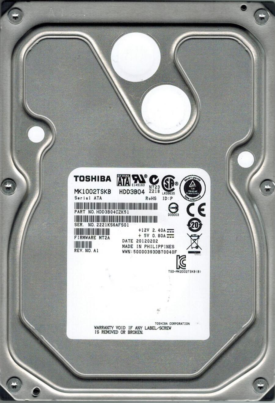 HDD 3.5" SATA TOSHIBA MK2002TSKB #1