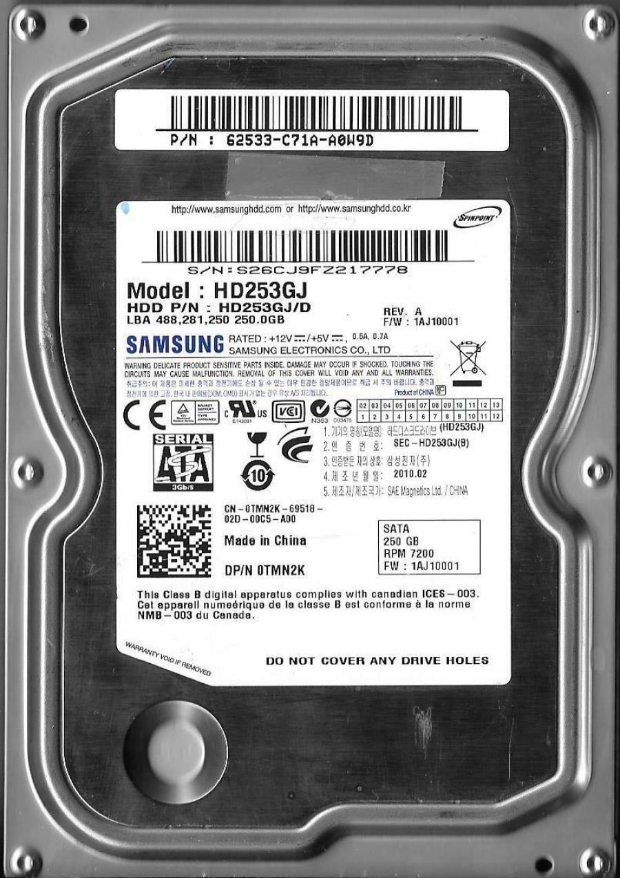 HDD 3.5" SATA SAMSUNG HD253GJ #1
