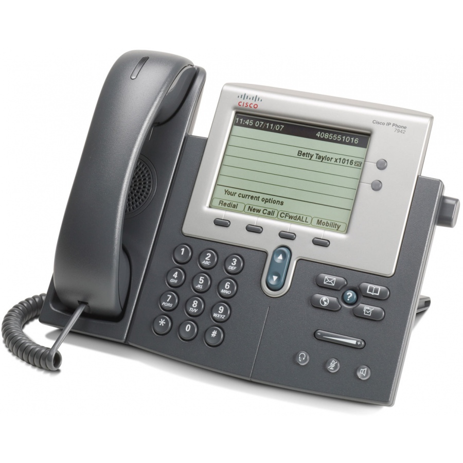 Телефон VoIP CISCO IP Phone CP-7942G | Хламада - запчасти с разборки  серверов, компьютеров, ноутбуков, планшетов, смартфонов