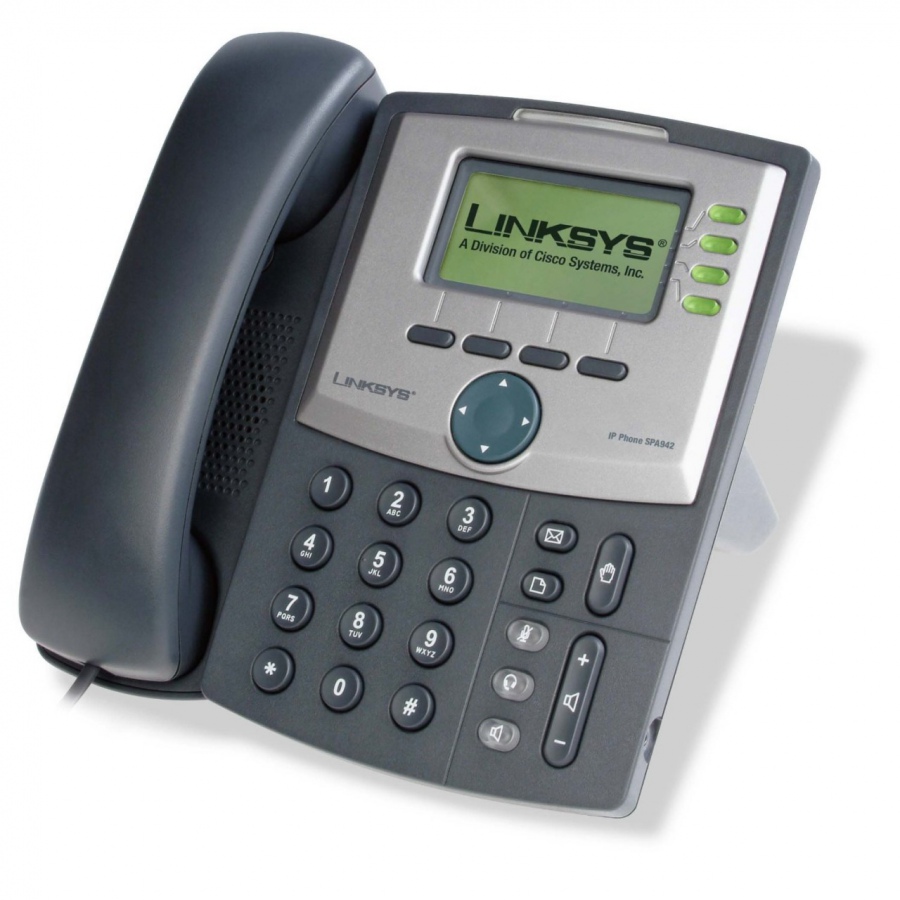 Телефон VoIP LINKSYS IP Phone SPA942 | Хламада - запчасти с разборки  серверов, компьютеров, ноутбуков, планшетов, смартфонов