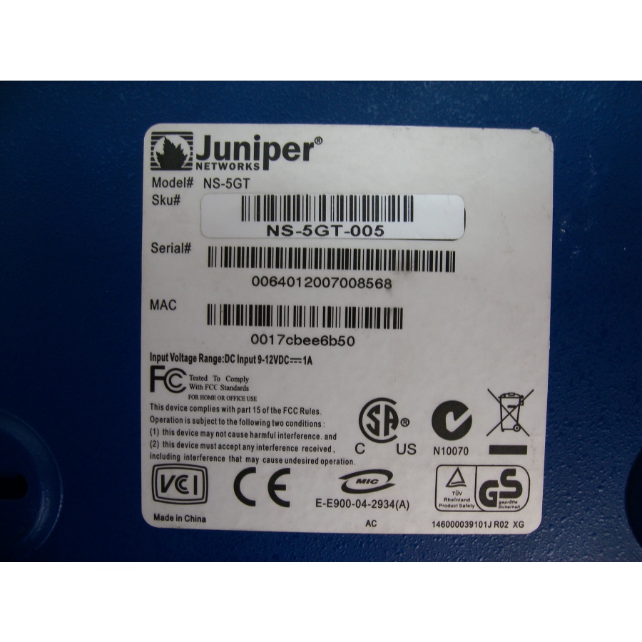 Межсетевой экран JUNIPER NETWORKS NS-5GT-005 #4