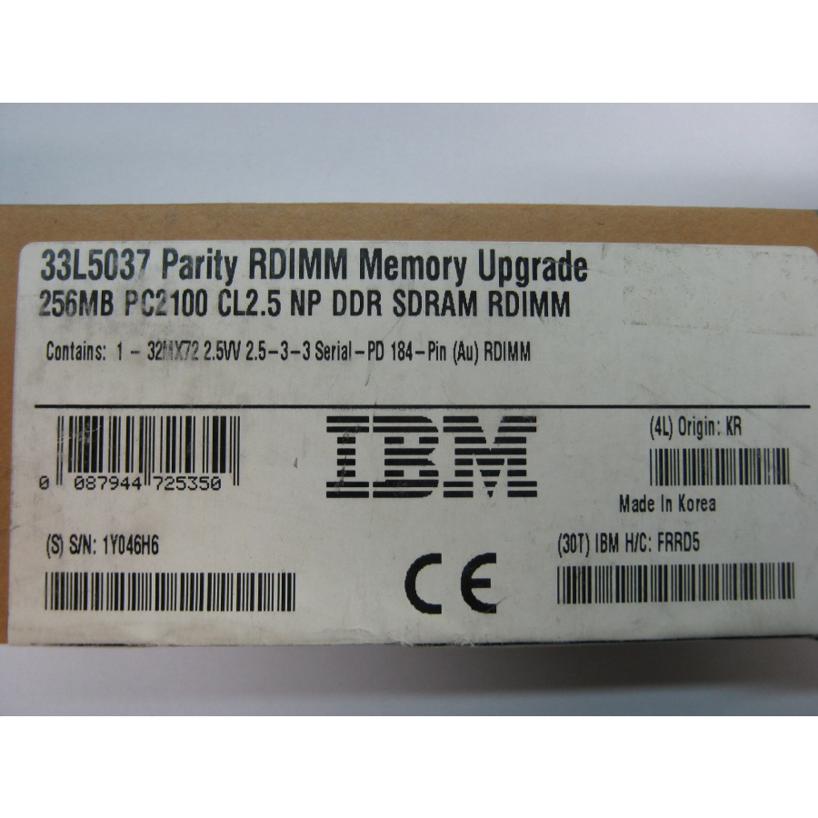 DDR1 DIMM ECC Reg IBM 256Mb DDR PC2100 ECC #4