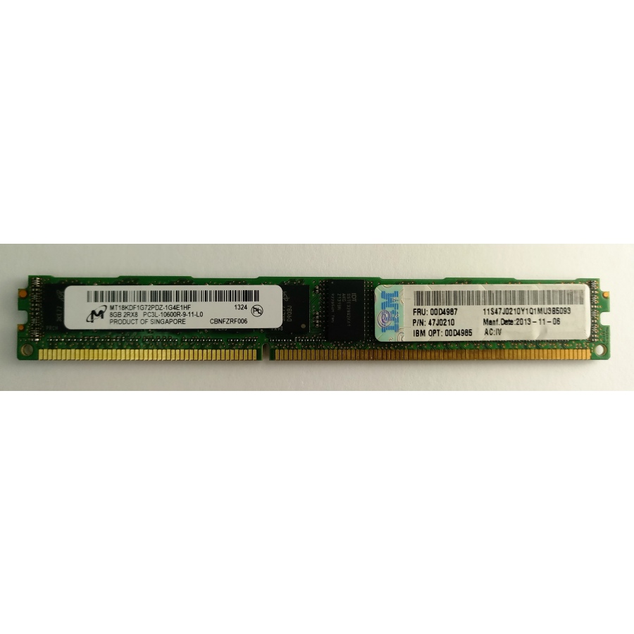 DDR3 RDIMM ECC REG MICRON 8Gb MT18JDF1G72PZ-1G6E1HF #1
