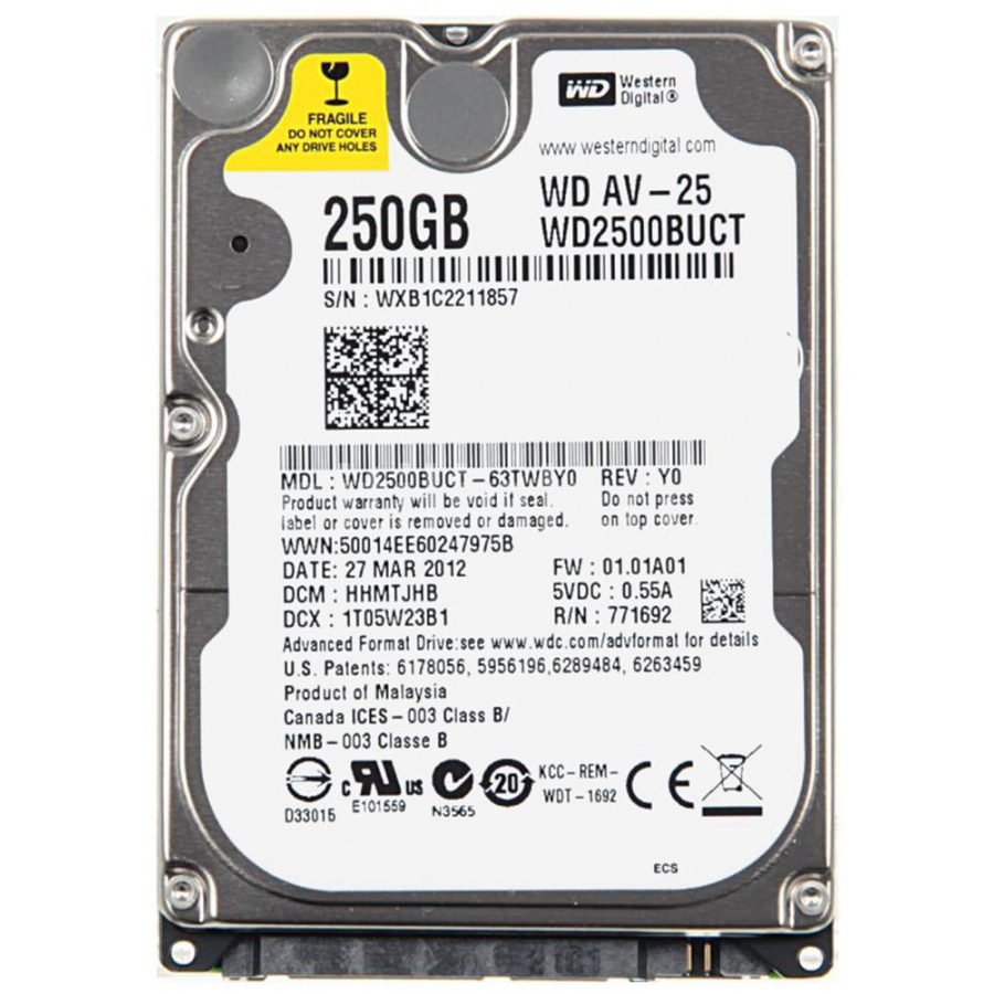 HDD 2.5" SATA WD 250Gb WD2500BUCT-63TWBY0 #1