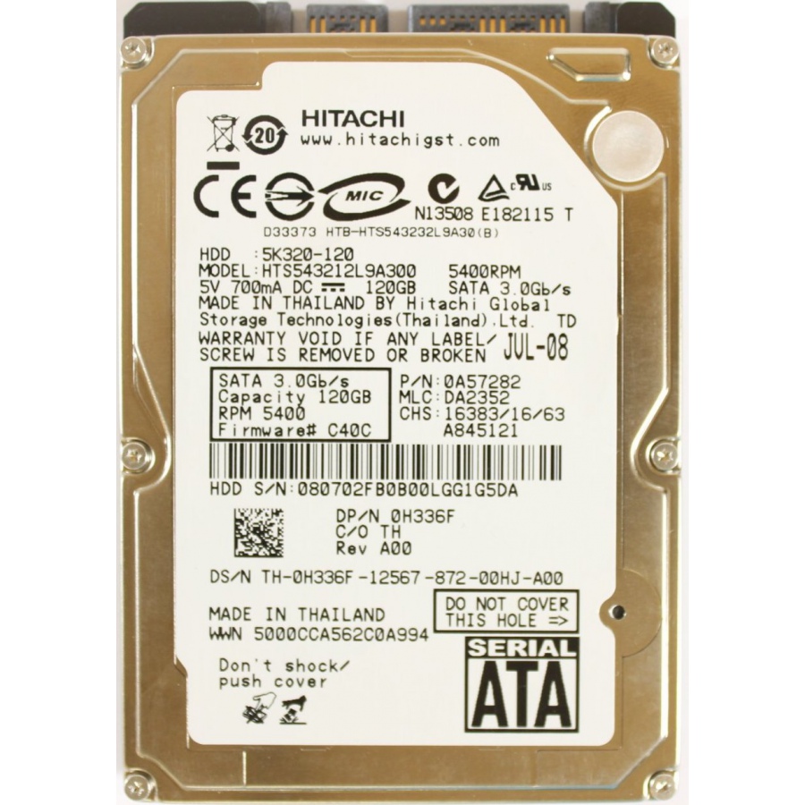 HDD 2.5" SATA HITACHI 120Gb HTS543212L9A300 #1