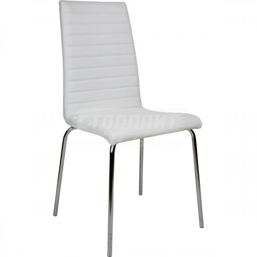 Стул  Кремовый,Эко-кожа.Хром #1