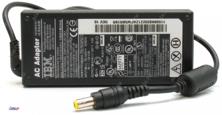 БП для ноутбука IBM 08K8202 16V 4.5A #1