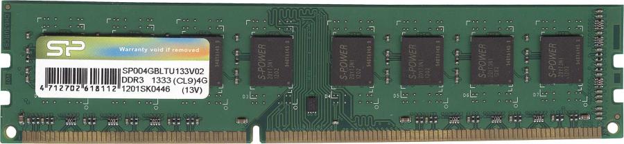 DDR3 1333/1600 DIMM Silicon Power SP004GBLTU133V02 #1