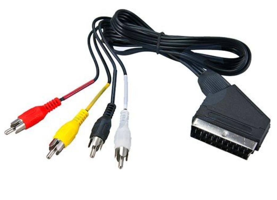 RCA video cable  1m/SCART-4RCA #1