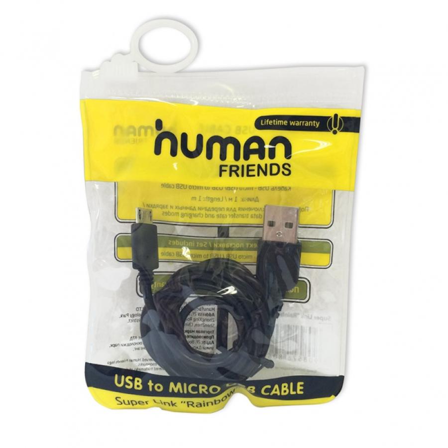 Кабель micro-USB Human Friends Super Link Rainbow M Black 1 м #1