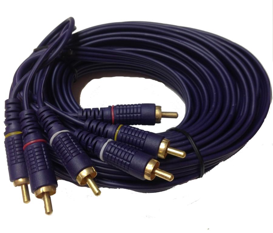 RCA video cable  2m/2x3RCA #1