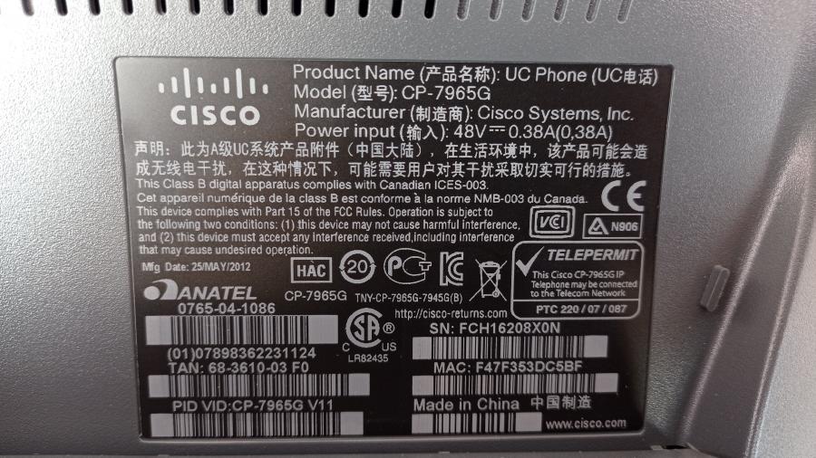 149-293-001 Телефон VoIP CISCO CP-7965G #16
