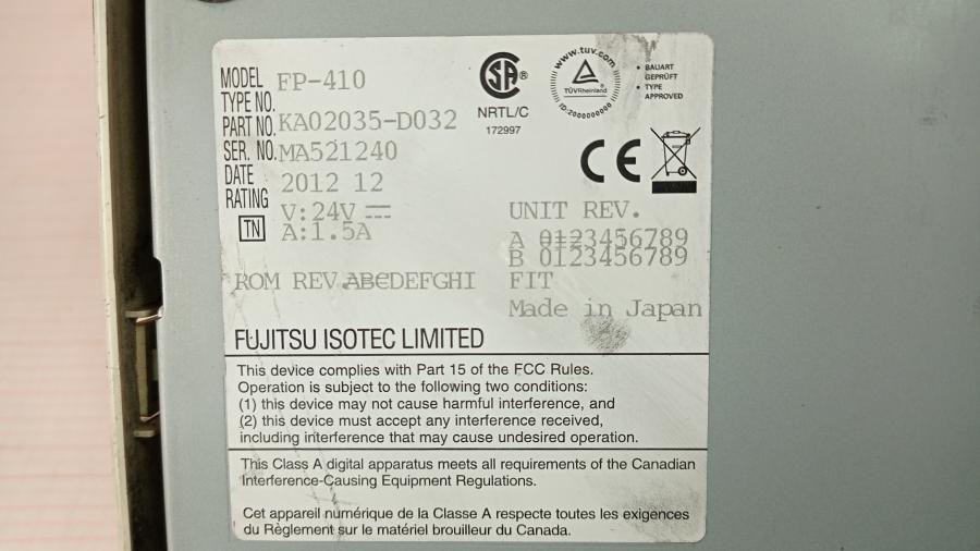 137-016-004 Термопринтер FUJITSU FP410K #12