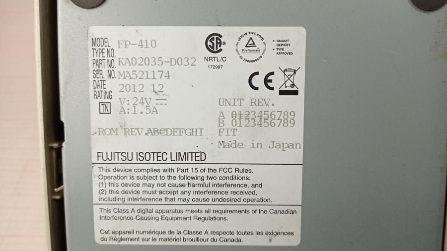 137-016-005 Термопринтер FUJITSU FP410K #12