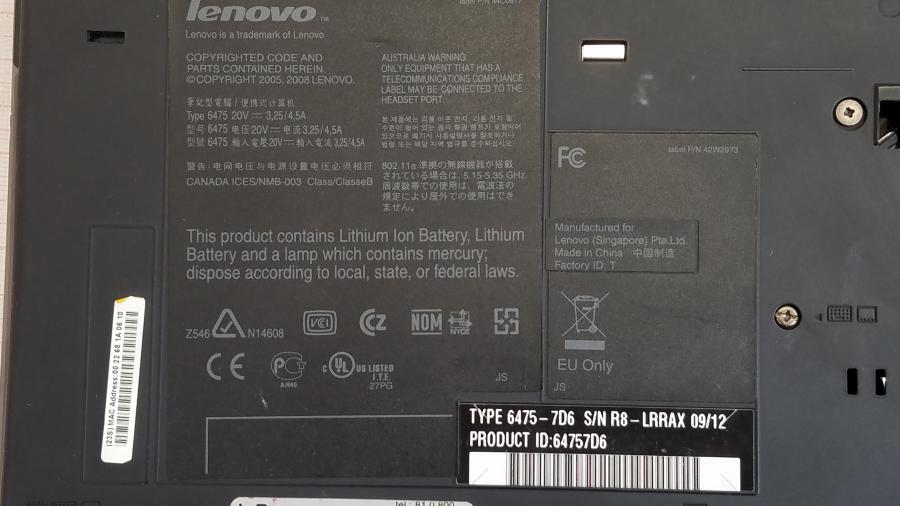 071-009-006 Ноутбук LENOVO ThinkPad T400 #13