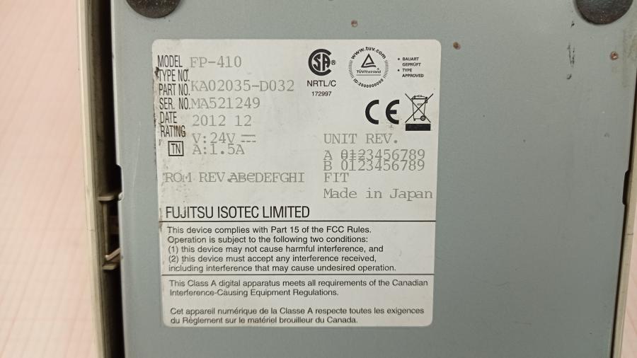 137-016-009 Термопринтер FUJITSU FP410K #12