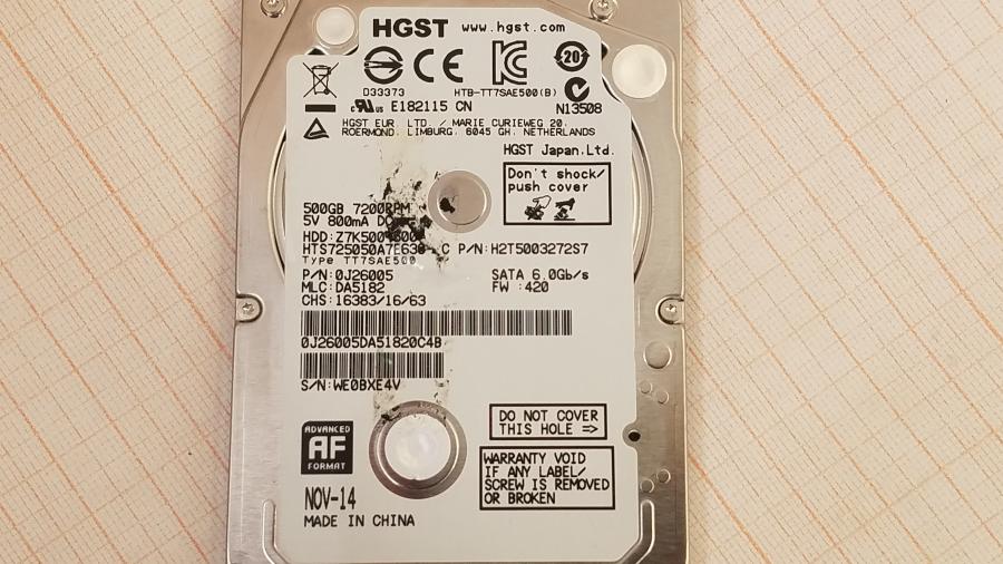 195-100-038 HDD 2.5" SATA HGST HTS725050A7E630 #2