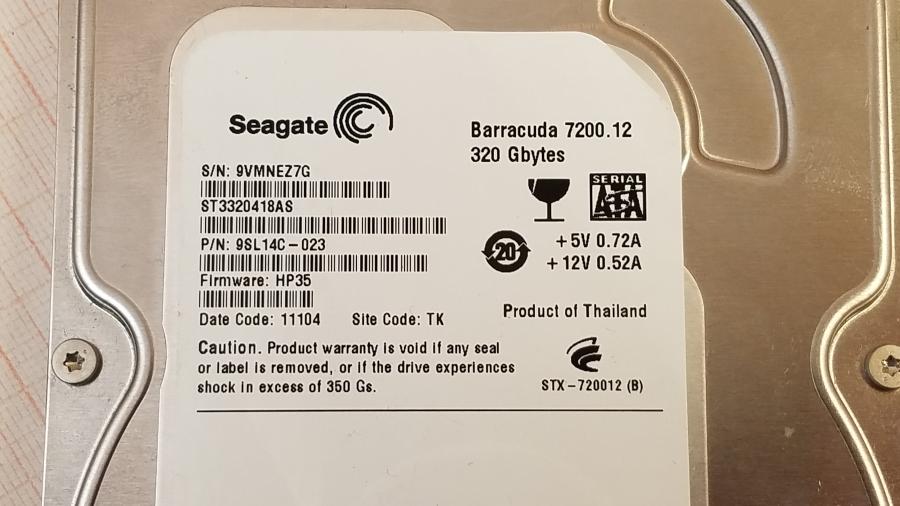 173-200-001 HDD 3.5" SATA SEAGATE Barracuda ST3320418AS #2