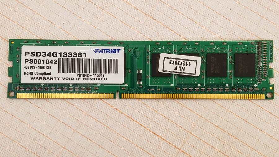 173-203-001 DDR3 1333/1600 DIMM PATRIOT PSD34G133381 #1