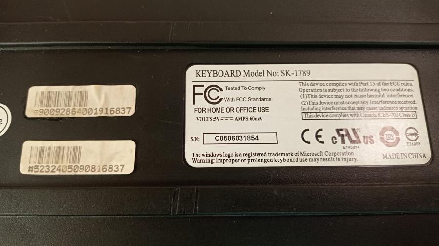 111-227-001 Клавиатура проводная AQUARIUS SK-1789 #11