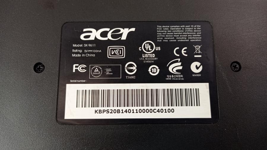 120-012-001 Клавиатура проводная ACER SK-9611 #12