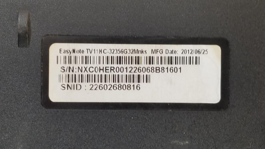 111-229-001 Ноутбук Packard Bell EasyNote TV11HC #11