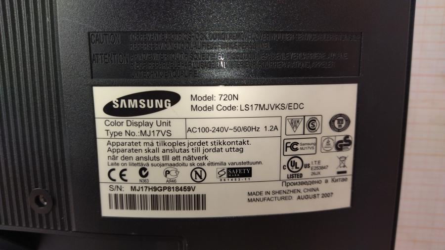 173-016-041 Монитор ЖК SAMSUNG SyncMaster 720N #6