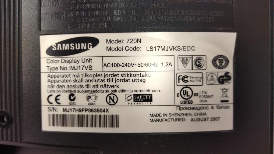 173-016-063 Монитор ЖК SAMSUNG SyncMaster 720N #6