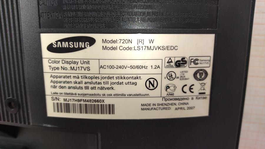 173-016-074 Монитор ЖК SAMSUNG SyncMaster 720N #8