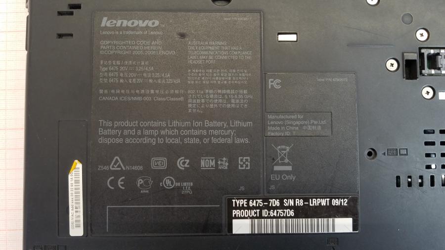 111-232-001 Ноутбук LENOVO ThinkPad T400 #14
