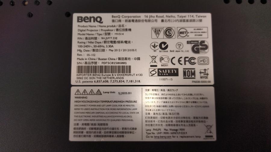 143-014-001 Проектор BENQ MX514 #13