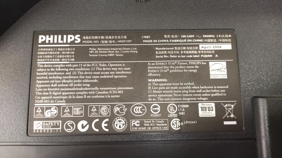 098-011-003 Монитор ЖК PHILIPS 170S #9