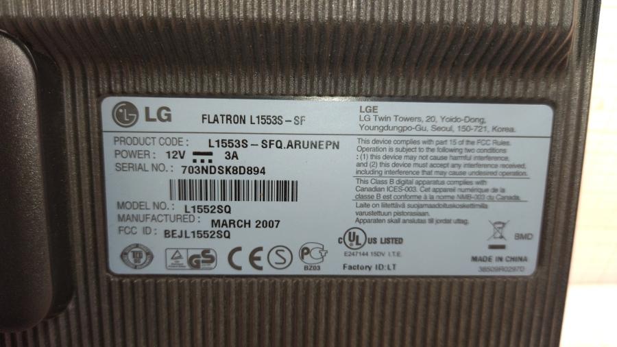 096-081-002 Монитор ЖК LG FLATRON L1553S-SF #4