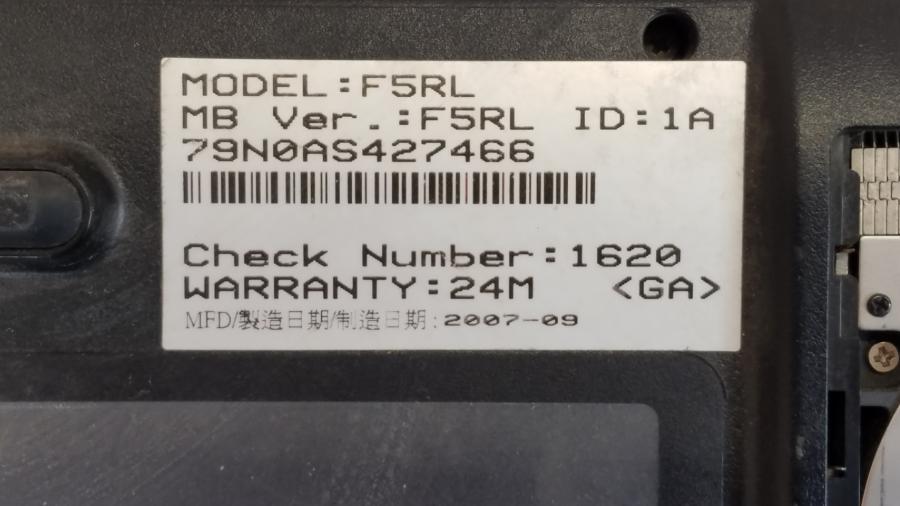 168-089-001 Ноутбук ASUS F5RL #11